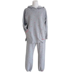 Sundance Catalogue Grey Loungewear Set With Hearts Size S/M